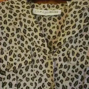 Vintage 90s Chaus Petites Leopard Safari Shirt Sm